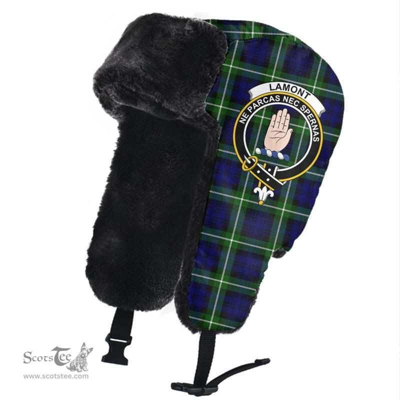 Scottish Lamont Modern Clans Tartan Trapper Hat - Crest Classic Scottish Plaid Tartan Plaid