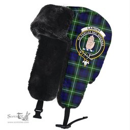 Scottish Lamont Modern Clans Tartan Trapper Hat - Crest Classic Scottish Plaid Tartan Plaid