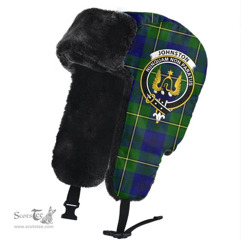 Scottish Johnston Modern Clans Tartan Trapper Hat - Crest Classic Scottish Plaid Tartan Plaid