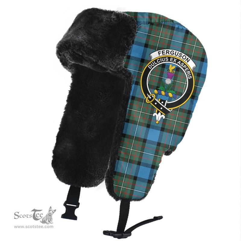 Scottish Fergusson Ancient Clans Tartan Trapper Hat - Crest Classic Scottish Plaid Tartan Plaid