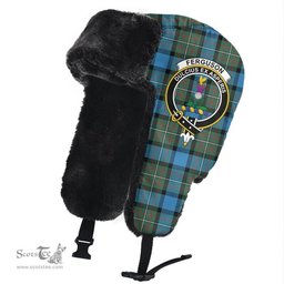 Scottish Fergusson Ancient Clans Tartan Trapper Hat - Crest Classic Scottish Plaid Tartan Plaid