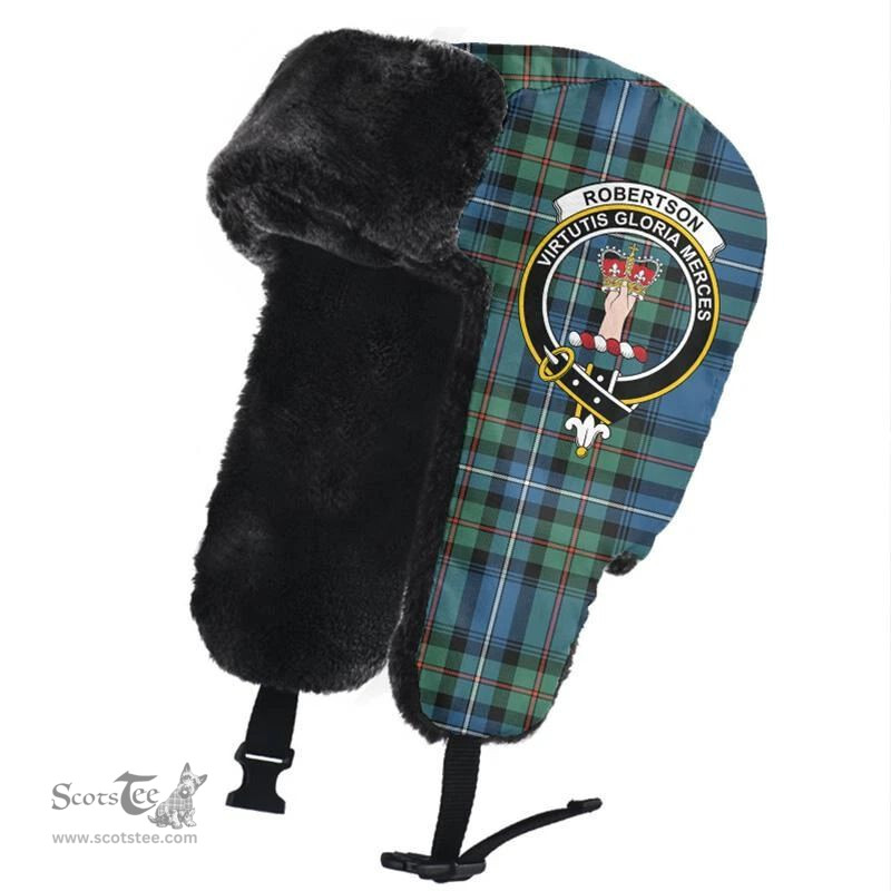 Scottish Robertson Hunting Ancient Clans Tartan Trapper Hat - Crest Classic Scottish Plaid Tartan Plaid