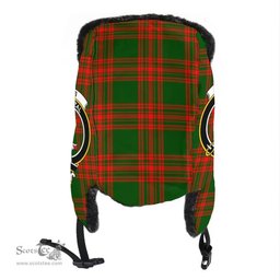 Scottish Menzies Green Modern Clans Tartan Trapper Hat - Crest Classic Scottish Plaid Tartan Plaid