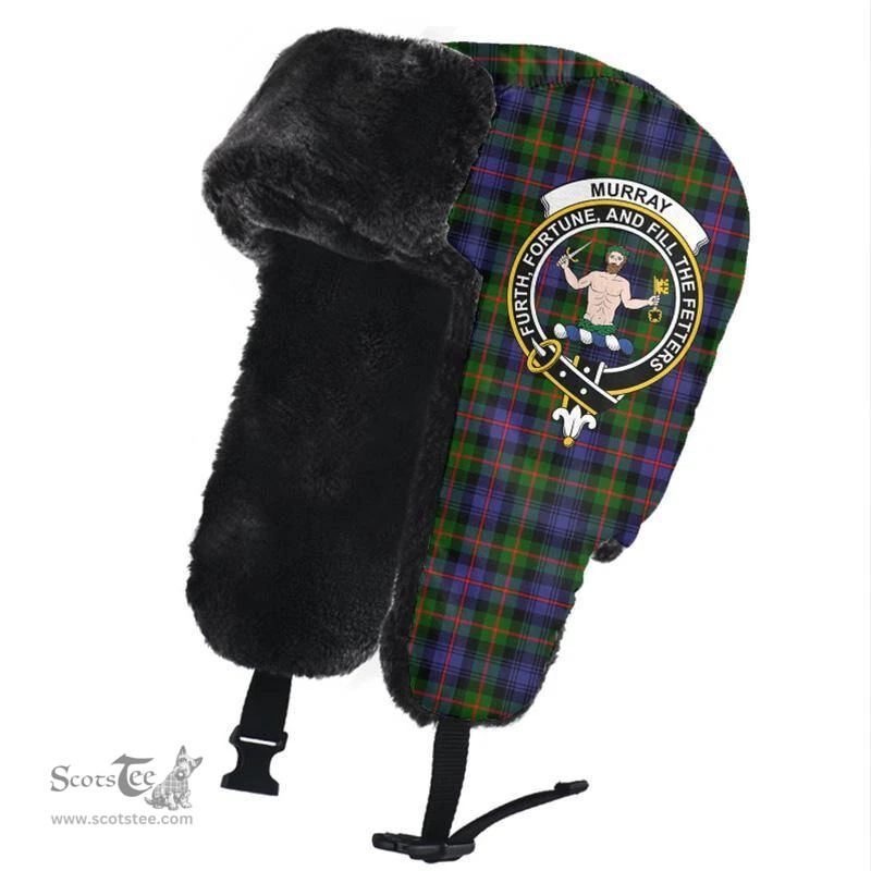 Scottish Murray of Atholl Modern Clans Tartan Trapper Hat - Crest Classic Scottish Plaid Tartan Plaid