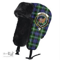 Scottish Baillie Modern Clans Tartan Trapper Hat - Crest Classic Scottish Plaid Tartan Plaid