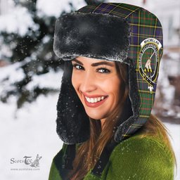Scottish MacMillan Hunting Modern Clans Tartan Trapper Hat - Crest Classic Scottish Plaid Tartan Plaid