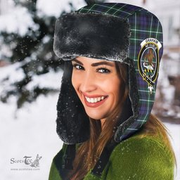 Scottish Graham of Montrose Modern Clans Tartan Trapper Hat - Crest Classic Scottish Plaid Tartan Plaid