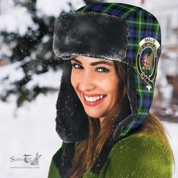 Scottish Baillie Modern Clans Tartan Trapper Hat - Crest Classic Scottish Plaid Tartan Plaid