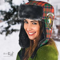 Scottish Stewart of Appin Ancient Clans Tartan Trapper Hat - Crest Classic Scottish Plaid Tartan Plaid