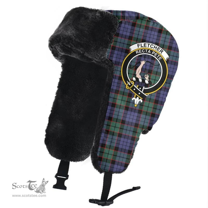 Scottish Fletcher Modern Clans Tartan Trapper Hat - Crest Classic Scottish Plaid Tartan Plaid