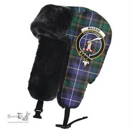 Scottish MacRae Hunting Modern Clans Tartan Trapper Hat - Crest Classic Scottish Plaid Tartan Plaid