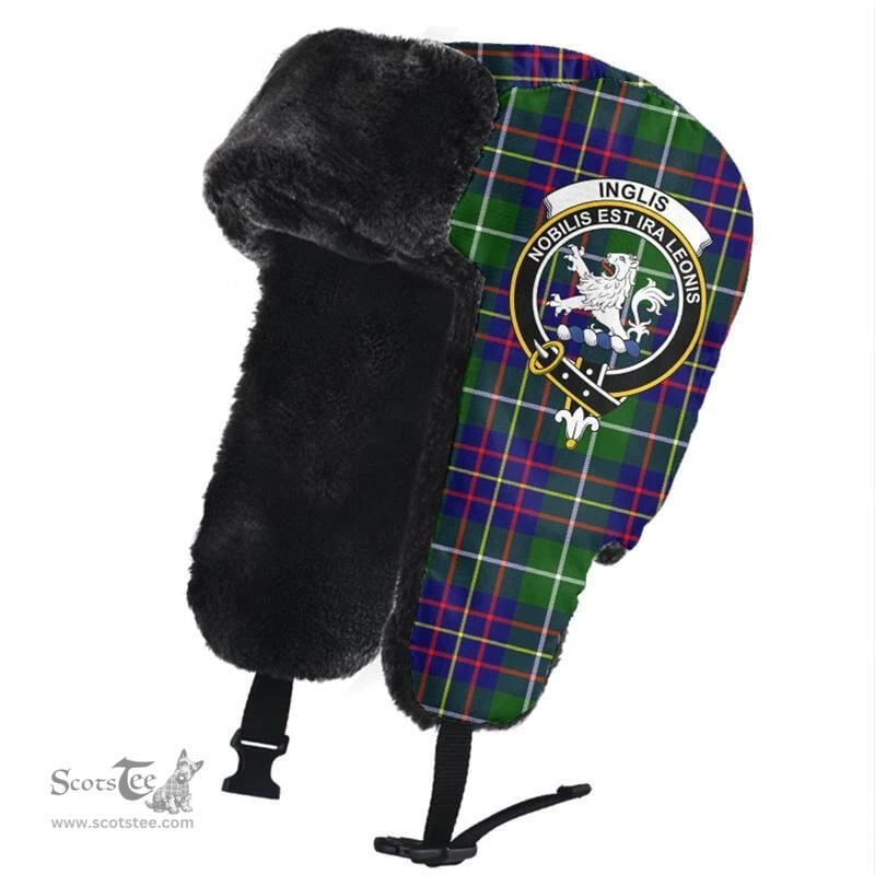Scottish Inglis Modern Clans Tartan Trapper Hat - Crest Classic Scottish Plaid Tartan Plaid