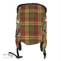 Scottish MacMillan Old Weathered Clans Tartan Trapper Hat - Crest Classic Scottish Plaid Tartan Plaid