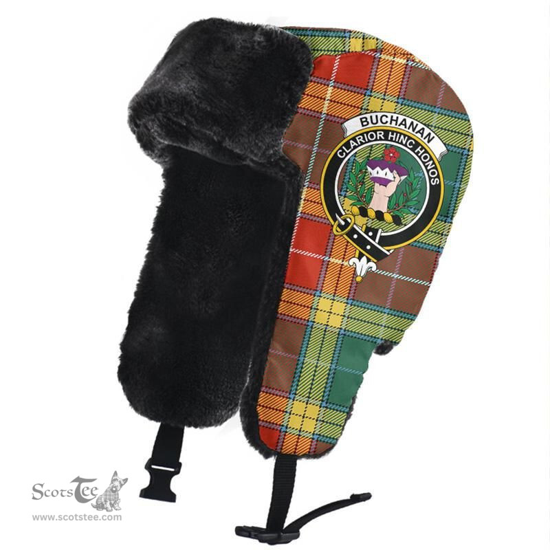 Scottish Buchanan Modern Clans Tartan Trapper Hat - Crest Classic Scottish Plaid Tartan Plaid