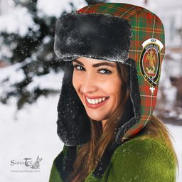Scottish Hay Ancient Clans Tartan Trapper Hat - Crest Classic Scottish Plaid Tartan Plaid