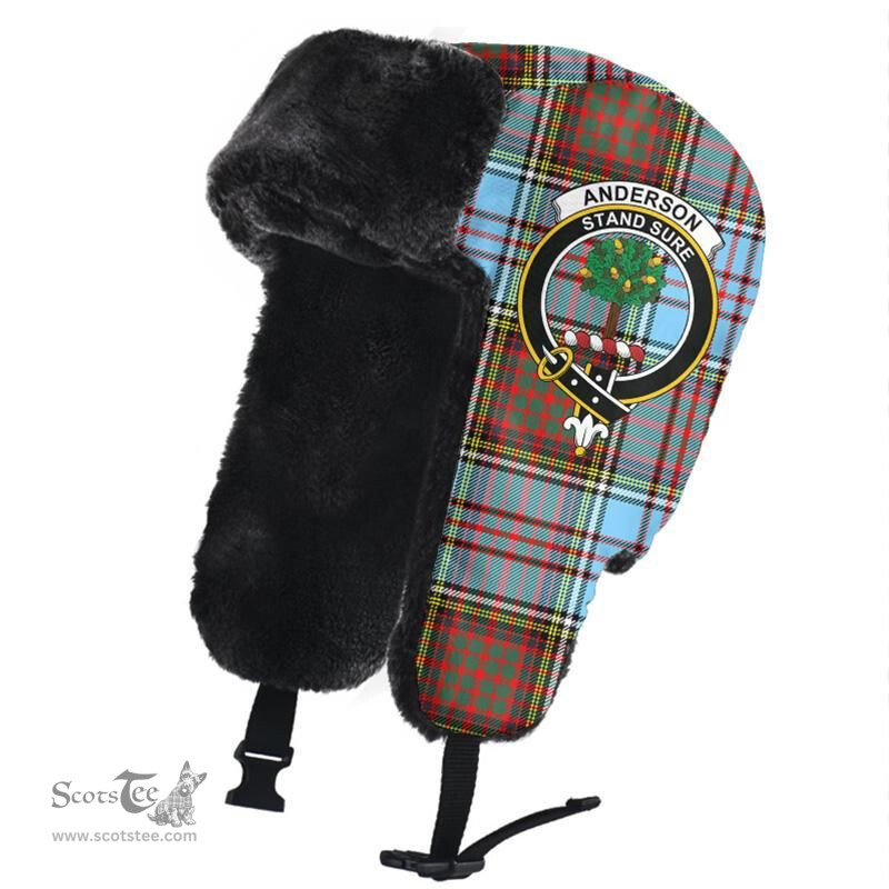 Scottish Anderson Ancient Clans Tartan Trapper Hat - Crest Classic Scottish Plaid Tartan Plaid
