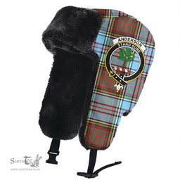 Scottish Anderson Ancient Clans Tartan Trapper Hat - Crest Classic Scottish Plaid Tartan Plaid