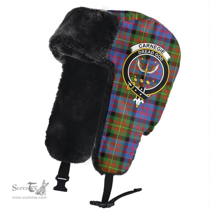 Scottish Carnegie Ancient Clans Tartan Trapper Hat - Crest Classic Scottish Plaid Tartan Plaid