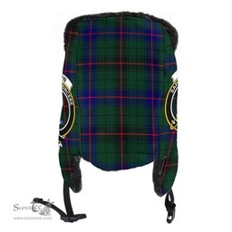 Scottish Davidson Modern Clans Tartan Trapper Hat - Crest Classic Scottish Plaid Tartan Plaid