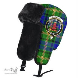 Scottish Maitland Clans Tartan Trapper Hat - Crest Classic Scottish Plaid Tartan Plaid