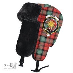 Scottish Kerr Ancient Clans Tartan Trapper Hat - Crest Classic Scottish Plaid Tartan Plaid