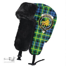 Scottish Campbell of Breadalbane Ancient Clans Tartan Trapper Hat - Crest Classic Scottish Plaid Tartan Plaid