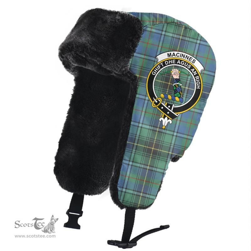 Scottish MacInnes Ancient Clans Tartan Trapper Hat - Crest Classic Scottish Plaid Tartan Plaid