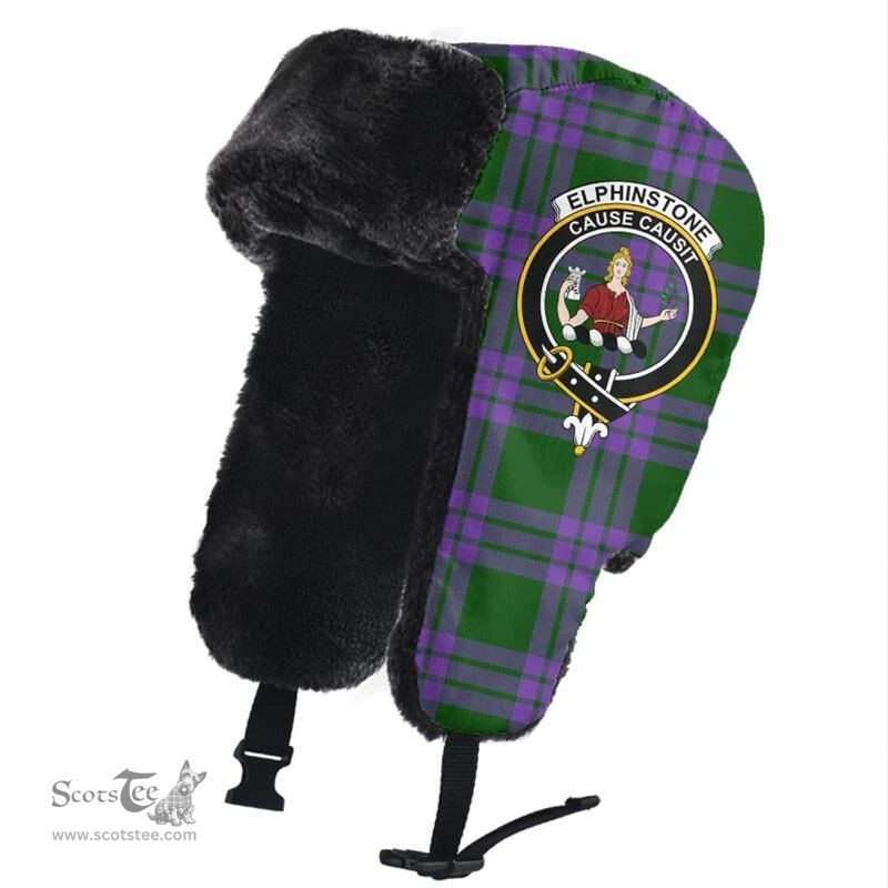 Scottish Elphinstone Clans Tartan Trapper Hat - Crest Classic Scottish Plaid Tartan Plaid