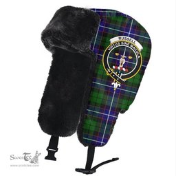 Scottish Russell Modern Clans Tartan Trapper Hat - Crest Classic Scottish Plaid Tartan Plaid