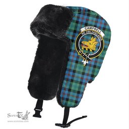 Scottish Campbell of Cawdor Ancient Clans Tartan Trapper Hat - Crest Classic Scottish Plaid Tartan Plaid