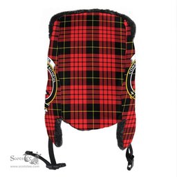 Scottish MacQueen Modern Clans Tartan Trapper Hat - Crest Classic Scottish Plaid Tartan Plaid