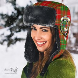 Scottish Burnett Ancient Clans Tartan Trapper Hat - Crest Classic Scottish Plaid Tartan Plaid
