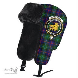 Scottish Campbell of Cawdor Modern Clans Tartan Trapper Hat - Crest Classic Scottish Plaid Tartan Plaid