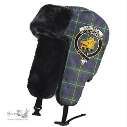 Scottish Campbell Argyll Modern Clans Tartan Trapper Hat - Crest Classic Scottish Plaid Tartan Plaid