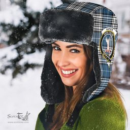 Scottish Napier Modern Clans Tartan Trapper Hat - Crest Classic Scottish Plaid Tartan Plaid
