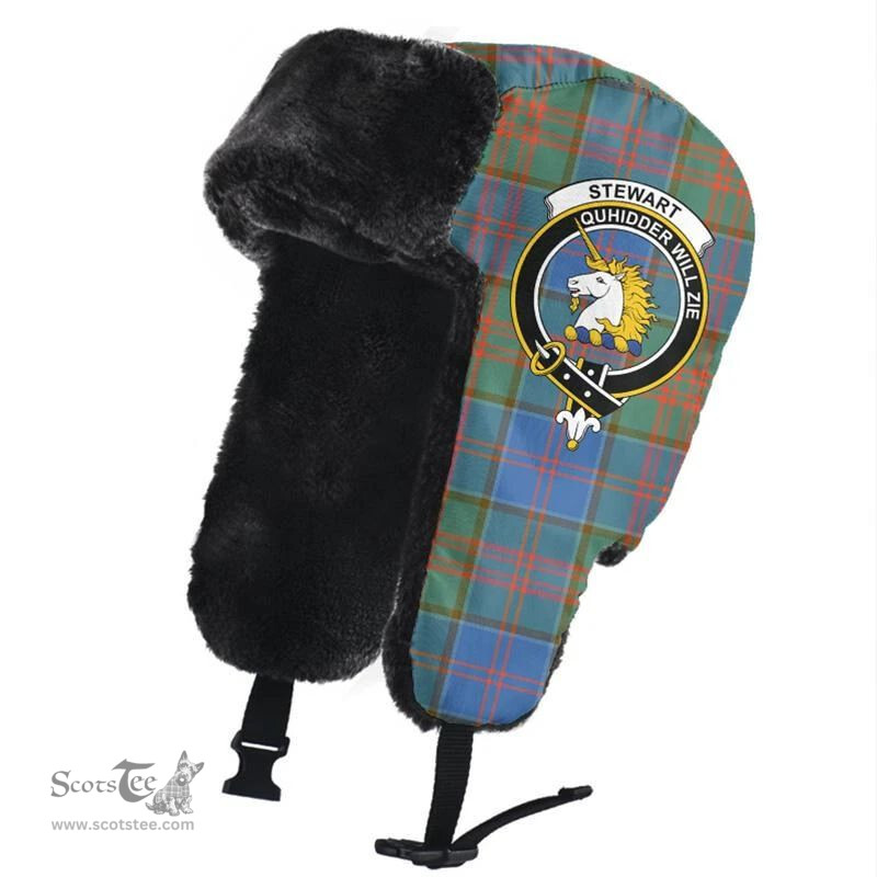 Scottish Stewart of Appin Hunting Ancient Clans Tartan Trapper Hat - Crest Classic Scottish Plaid Tartan Plaid