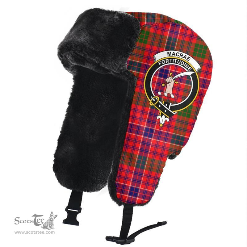 Scottish MacRae Modern Clans Tartan Trapper Hat - Crest Classic Scottish Plaid Tartan Plaid