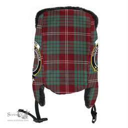 Scottish Crawford Modern Clans Tartan Trapper Hat - Crest Classic Scottish Plaid Tartan Plaid