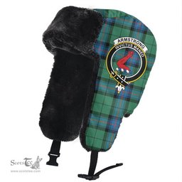 Scottish Armstrong Ancient Clans Tartan Trapper Hat - Crest Classic Scottish Plaid Tartan Plaid