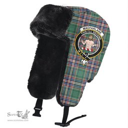 Scottish MacFarlane Hunting Ancient Clans Tartan Trapper Hat - Crest Classic Scottish Plaid Tartan Plaid