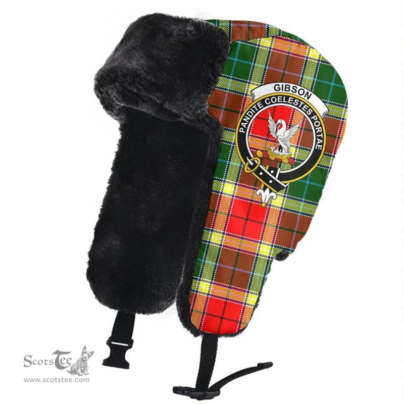 Scottish Gibbs Clans Tartan Trapper Hat - Crest Classic Scottish Plaid Tartan Plaid