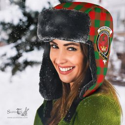Scottish Moncrieffe Clans Tartan Trapper Hat - Crest Classic Scottish Plaid Tartan Plaid