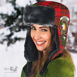 Scottish Stewart of Appin Modern Clans Tartan Trapper Hat - Crest Classic Scottish Plaid Tartan Plaid