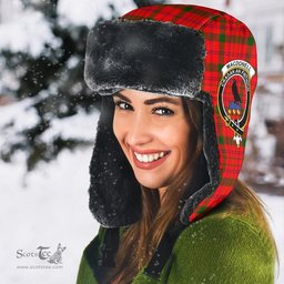 Scottish MacDonnell of Keppoch Modern Clans Tartan Trapper Hat - Crest Classic Scottish Plaid Tartan Plaid