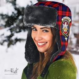 Scottish MacLachlan Modern Clans Tartan Trapper Hat - Crest Classic Scottish Plaid Tartan Plaid