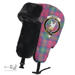 Scottish Lindsay Ancient Clans Tartan Trapper Hat - Crest Classic Scottish Plaid Tartan Plaid