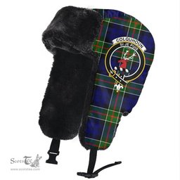 Scottish Colquhoun Modern Clans Tartan Trapper Hat - Crest Classic Scottish Plaid Tartan Plaid