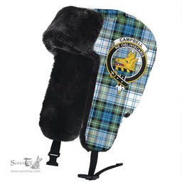 Scottish Campbell Dress Ancient Clans Tartan Trapper Hat - Crest Classic Scottish Plaid Tartan Plaid