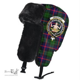 Scottish Urquhart Modern Clans Tartan Trapper Hat - Crest Classic Scottish Plaid Tartan Plaid