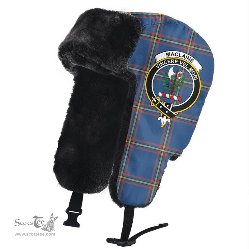 Scottish MacLaine of Loch Buie Hunting Ancient Clans Tartan Trapper Hat - Crest Classic Scottish Plaid Tartan Plaid